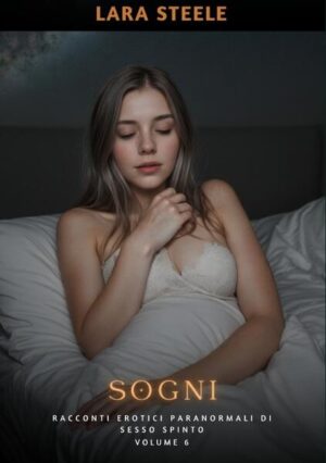 Esplora l'incanto dei sogni e lasciati trasportare dalla passione bruciante di "Sogni: Racconti Erotici Paranormali di Sesso Spinto - Volume 6". Entra nel mondo sensuale dei sogni e scopri l'intensità erotica degli incontri paranormali attraverso storie coinvolgenti e appassionanti. Nella storia d'apertura, due sconosciuti si incontrano casualmente in un caffè, ma ciò che segue è tutto tranne che ordinario. Attraverso sguardi intensi e sussurri provocanti, si scatena una connessione erotica che sfida ogni regola. Scopri il piacere e l'emozione di un incontro che va oltre i confini del reale, in un viaggio sensoriale che ti lascerà senza fiato. Dai libero sfogo alle tue fantasie più ardenti con "Sogni: Racconti Erotici Paranormali di Sesso Spinto - Volume 6".