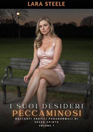 Esplora il mondo oscuro dell'erotismo sovrannaturale con "I suoi Desideri Peccaminosi: Racconti Erotici Paranormali di Sesso Spinto - Volume 7", l'ultimo capitolo della serie sensuale di Lara Steele. Questo volume ti trascinerà in un vortice di desiderio e mistero, dove lussuria e passione si mescolano con il soprannaturale. Nel primo racconto, Tanya, una giovane donna in cerca di lavoro, si trova coinvolta in un'esperienza che va oltre ogni immaginazione. Attraverso un colloquio apparentemente ordinario, scoprirà che il suo futuro è legato a un mondo di creature oscure e desideri proibiti. Incontra James, un uomo affascinante ma misterioso, che rivela la sua vera natura di lupo mannaro. Tra incontri ardenti e trasformazioni sovrannaturali, Tanya si ritroverà a esplorare i confini del piacere e della sua stessa natura. Con una prosa avvincente e scene brucianti di passione, Lara Steele ti guiderà in un viaggio erotico che ti lascerà senza fiato. Ogni racconto di questo volume è carico di suspense e erotismo, promettendo di soddisfare ogni tua fantasia più peccaminosa. Scopri il lato oscuro del desiderio con "I suoi Desideri Peccaminosi - Volume 7" e lasciati trasportare in un mondo dove il piacere e il soprannaturale si fondono in un'esperienza indimenticabile.