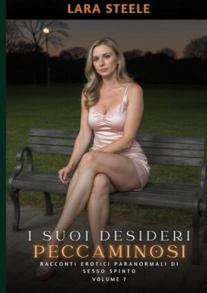 Esplora il mondo oscuro dell'erotismo sovrannaturale con "I suoi Desideri Peccaminosi: Racconti Erotici Paranormali di Sesso Spinto - Volume 7", l'ultimo capitolo della serie sensuale di Lara Steele. Questo volume ti trascinerà in un vortice di desiderio e mistero, dove lussuria e passione si mescolano con il soprannaturale. Nel primo racconto, Tanya, una giovane donna in cerca di lavoro, si trova coinvolta in un'esperienza che va oltre ogni immaginazione. Attraverso un colloquio apparentemente ordinario, scoprirà che il suo futuro è legato a un mondo di creature oscure e desideri proibiti. Incontra James, un uomo affascinante ma misterioso, che rivela la sua vera natura di lupo mannaro. Tra incontri ardenti e trasformazioni sovrannaturali, Tanya si ritroverà a esplorare i confini del piacere e della sua stessa natura. Con una prosa avvincente e scene brucianti di passione, Lara Steele ti guiderà in un viaggio erotico che ti lascerà senza fiato. Ogni racconto di questo volume è carico di suspense e erotismo, promettendo di soddisfare ogni tua fantasia più peccaminosa. Scopri il lato oscuro del desiderio con "I suoi Desideri Peccaminosi - Volume 7" e lasciati trasportare in un mondo dove il piacere e il soprannaturale si fondono in un'esperienza indimenticabile.