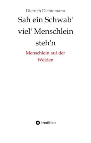 Das Buch ist wie der vorherige Titel "Die Nachricht vom Nanotier" ein Gedichtband. "Sah ein Schwab' viel' Menschlein steh'n" lüftet den Vorhang der uns umgebenden Scheinwelt ein weiteres Mal. Dabei werden die absurden Agenden der selbsternannten Welt-"Verbesserer" (m/w) sichtbar.