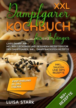 Dieses Dampfgarer-Kochbuch ist voll von köstlichen, leicht zuzubereitenden Rezepten! Mit über 160+ Rezepten zur Auswahl, finden Sie in diesem Kochbuch bestimmt das, wonach Sie suchen... Einer der größten Vorteile des Dampfens von Lebensmitteln, insbesondere von Gemüse, besteht darin, dass bei dieser Methode wichtige Vitamine in den Lebensmitteln verbleiben, anstatt sie auszukochen. Der Verzehr von gedünstetem Gemüse ist der beste Weg, um wichtige Vitamine aus Lebensmitteln zu erhalten, ohne auf Geschmack verzichten zu müssen. Brokkoli zum Beispiel behält über 80 Prozent seines Vitamin-C-Gehalts, wenn er gedünstet wird, während er in der Mikrowelle nur 3 Prozent verliert. Und was noch wichtiger ist: Sie erhalten diese gesundheitlichen Vorteile, ohne auf den Geschmack und die Konsistenz Ihres Essens verzichten zu müssen. Was ist ein Dampfgarer? Ein Dampfgarer dient zum Garen von Fleisch und Gemüse über Dampf, der mit Hilfe von kochendem Wasser erzeugt wird. Je nach Aufbau und Verwendung kann es sich um ein einfaches oder aufwendiges Gerät handeln, das jedoch nur einen Zweck hat: das Garen von Lebensmitteln mit Hilfe von Dampf, indem mit einem Deckel Druck ausgeübt wird. Ein Schnellkochtopf nutzt ebenfalls Dampf zum Kochen, benötigt aber eine geschlossene Umgebung, um den Druck zu maximieren und die Speisen bei höheren Temperaturen zu garen. Ein Dampfgarer verwendet nur Dampf bei normalem Druck und wird mit kochendem Wasser hergestellt. Dämpfen ist im Gegensatz zum Kochen in der Regel vorzuziehen. Durch die Verwendung von Dampf kann die Temperatur des Kochwassers niedrig gehalten werden, wodurch die Nährstoffe in den Lebensmitteln erhalten bleiben und ein Anbrennen verhindert wird