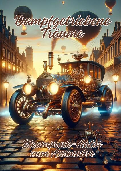 "Dampfgetriebene Träume: Steampunk- Autos zum Ausmalen" entführt die Lesenden in die faszinierende Welt des Steampunk, wo Vergangenheit und Zukunft in einzigartiger Weise verschmelzen. Dieses Ausmalbuch bietet eine Sammlung von detailreichen Illustrationen dampfgetriebener Automobile, die von der viktorianischen Ära inspiriert sind und mit futuristischen Elementen kombiniert werden. Von eleganten Dampfwagen bis hin zu gepanzerten Fahrzeugen mit Zahnrädern und Kupferrohren jedes Design lädt dazu ein, in eine Welt voller Abenteuer und Erfindungen einzutauchen. Es ist eine Hommage an die Kreativität und den Erfindergeist, die den Steampunk charakterisieren, und bietet eine einzigartige Möglichkeit, durch Farben eigene visionäre Welten zu gestalten.