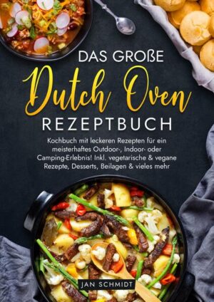 Du liebst es, im Freien zu kochen und möchtest das volle Potenzial deines Dutch Ovens entdecken? Bist du es leid, immer die gleichen Gerichte im Dutch Oven zu kochen? Du möchtest den Dutch Oven in all seiner Vielseitigkeit entdecken und beeindruckende Gerichte zubereiten, die deine Familie und Freunde begeistern werden? Dann ist dieses Buch die perfekte Wahl für dich! Es enthält eine umfangreiche Sammlung von Rezepten, die speziell für den Dutch Oven entwickelt wurden. Egal, ob du ein erfahrener Outdoor-Koch bist oder gerade erst anfängst, mit diesem Kochbuch wirst du inspiriert und in der Lage sein, leckere Mahlzeiten unter freiem Himmel zu zaubern. Die Vorteile des Dutch Oven Kochens sind vielfältig: - Vielseitigkeit: Der Dutch Oven ermöglicht dir eine breite Palette an Kochtechniken, von Schmoren und Braten bis hin zu Backen und Dünsten. - Einfachheit: Einmal die Temperatur richtig eingestellt, kann der Dutch Oven die Wärme gleichmäßig verteilen und über lange Zeit speichern, wodurch das Kochen vereinfacht wird. - Geschmack: Durch das langsame Garen im Dutch Oven werden die Aromen intensiver und die Speisen besonders zart und saftig. - Outdoor-Eignung: Der robuste Dutch Oven ist ideal für das Kochen im Freien - sei es beim Camping, Wandern oder einfach im Garten. Du bist begeistert vom Dutch Oven und möchtest ihn endlich in vollen Zügen nutzen? Mein Kochbuch gibt dir die Möglichkeit, die Vielfalt des Dutch Ovens zu entdecken und seine Vorteile in vollem Umfang zu nutzen. Hier sind weitere Gründe, warum dieses Kochbuch ein absolutes Muss ist: - Anpassung an verschiedene Ernährungsweisen: Es werden sowohl fleischhaltige als auch vegetarische und vegane Gerichte vorgestellt, sodass für jeden Geschmack etwas dabei ist. - Einfache Anleitungen: Alle Rezepte sind leicht verständlich und detailliert beschrieben, damit du auch als Anfänger problemlos leckere Gerichte zubereiten kannst. - Vielfalt: Von der traditionellen Eintopfküche über feurige Tex-Mex-Rezepte bis hin zu köstlichen Backwaren - dieses Buch bringt Abwechslung in deine Küche. - Zusätzlicher Ratgeber: Erfahre alle wichtigen Informationen zum Dutch Oven. Also, worauf wartest du noch? Hol dir jetzt dieses Kochbuch und lass dich von den vielfältigen Rezepten in die Welt des Dutch Oven-Kochens entführen!