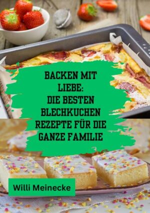 In "Backen mit Liebe: Die besten Blechkuchen Rezepte für die ganze Familie" finden Sie über 112 köstliche und einfach zu backende Rezepte für jeden Anlass. Ob für gemütliche Kaffeekränzchen, Geburtstagsfeiern oder einfach nur für den Genuss zwischendurch - dieses Buch bietet für jeden Geschmack und jede Gelegenheit das passende Rezept. Ein Buch, das nicht nur den Gaumen, sondern auch die Seele glücklich macht!