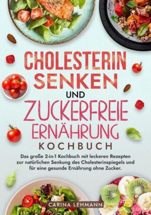 Entdecke das ultimative Kochbuch für eine gesündere Ernährung, das sowohl Rezepte zur Senkung Deines Cholesterinspiegels als auch zur Reduzierung Deines Zuckerkonsums bietet. Dieses 2-in-1-Kochbuch ist Dein perfekter Begleiter, um gesunde und leckere Gerichte in Deinen Alltag zu integrieren, die Dein Wohlbefinden steigern und Deine Gesundheit nachhaltig verbessern. Warum dieses Kochbuch wählen? Hier sind die Vorteile beider Ernährungsweisen: - Steigerung der Energie: Sowohl eine cholesterinarme als auch zuckerfreie Ernährung tragen dazu bei, dass Du dich energiegeladener fühlst und den Tag mit mehr Vitalität starten kannst. - Verbesserung der Herzgesundheit und des Stoffwechsels: Durch die Reduzierung von schlechtem LDL-Cholesterin und überschüssigem Zucker kannst Du Risiken für Herzerkrankungen, Schlaganfälle und Diabetes minimieren. - Gewichtskontrolle: Ballaststoffreiche Lebensmittel, die sowohl arm an Cholesterin als auch frei von zugesetztem Zucker sind, unterstützen eine gesunde Gewichtsregulierung. - Förderung der allgemeinen Gesundheit: Beide Ernährungsweisen tragen dazu bei, Deinen Blutdruck und andere gesundheitliche Werte zu optimieren. Was bietet das Kochbuch? - Vielfältige Rezepte: Von morgendlichen Frühstücksideen über nahrhafte Hauptgerichte bis hin zu verführerischen Desserts - dieses Rezeptbuch bietet für jede Mahlzeit und jeden Geschmack das passende Rezept. - Einfache Zubereitung: Alle Rezepte sind klar und einfach beschrieben, sodass sie leicht nachzukochen sind, auch ohne umfangreiche Kocherfahrung. - Gesundheitliche Vorteile: Jedes Gericht wurde sorgfältig so konzipiert, dass es gesundheitliche Vorteile bietet, ohne dass Du auf Geschmack verzichten musst. - Zeitsparende Rezepte: Die meisten Gerichte sind schnell und einfach zubereitet, ideal für vielbeschäftigte Menschen, die gesund essen möchten. Hol dir jetzt dieses Kochbuch und beginne Deine Reise zu einer gesünderen Lebensweise. Dein Körper wird es dir danken!