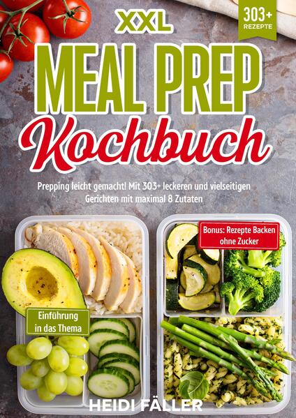 Dieses Meal-Prep-Kochbuch ist voll von köstlichen, leicht zuzubereitenden Rezepten! Mit 303+ Rezepten zur Auswahl, finden Sie in diesem Kochbuch bestimmt das, wonach Sie suchen... Unter Meal Prepping… …versteht man die Vorbereitung ganzer Mahlzeiten oder Gerichte im Voraus. Da man sich im Voraus überlegen muss, was man essen möchte, kann die Vorbereitung von Mahlzeiten langfristig zu einer nahrhafteren Mahlzeitenauswahl führen. Vorgefertigte Mahlzeiten sind besonders bei vielbeschäftigten Menschen beliebt, weil sie viel Zeit sparen können. Wenn Sie vorbereitete Mahlzeiten zur Hand haben, können Sie die Portionsgröße reduzieren und Ihre Ernährungsziele erreichen. Auf diese Weise ist die Wahrscheinlichkeit geringer, dass Sie zum Abendessen vor dem Fernseher oder zum Imbiss greifen, insbesondere wenn Sie überfordert oder erschöpft sind. Wenn Sie im Voraus planen, können Sie sich für nahrhaftere Mahlzeiten entscheiden. Entgegen der landläufigen Meinung gibt es verschiedene Möglichkeiten, Mahlzeiten vorzubereiten - nicht immer muss man einen ganzen Sonntagnachmittag damit verbringen, Gerichte für die kommende Woche zu kochen. Sie können die Methoden wählen, die für Sie am besten geeignet sind. Verschiedene Arten der Essensvorbereitung Sie denken vielleicht, dass die Zubereitung von Mahlzeiten für die kommende Woche einen großen Teil Ihres Wochenendes in Anspruch nehmen wird. Da es jedoch verschiedene Möglichkeiten der Essenszubereitung gibt, müssen Sie nicht den ganzen Sonntagnachmittag in der Küche stehen. Jeder kann eine geeignete Art der Essenszubereitung finden. Zu den beliebtesten Arten der Essenszubereitung gehören: - Vorgezogene Mahlzeiten: Vollständige Mahlzeiten, die im Voraus gekocht und dann im Kühlschrank aufgewärmt werden können. Dies ist besonders praktisch für Mahlzeiten am Abend. - Kochen in großen Mengen: Ein bestimmtes Rezept wird in großen Mengen zubereitet und dann in einzelne Portionen aufgeteilt, die eingefroren und in den nächsten Monaten verzehrt werden können. Dies ist eine beliebte Option für ein warmes Mittag- oder Abendessen. - Individuell portionierte Mahlzeiten: Frische Mahlzeiten zubereiten und sie in einzelne Portionen zum Mitnehmen aufteilen, um sie im Kühlschrank aufzubewahren und in den nächsten Tagen zu verzehren. Dies ist besonders praktisch für schnelle Mittagessen. - Kochfertige Zutaten: Die für bestimmte Mahlzeiten benötigten Zutaten im Voraus zubereiten, um die Kochzeit in der Küche zu verkürzen. Welche Methode für Sie am besten geeignet ist, hängt von Ihren Zielen und Ihrem Tagesablauf ab. Wenn Sie beispielsweise Ihre morgendliche Routine straffen wollen, eignen sich Frühstücke, die Sie im Voraus zubereiten, am besten. Andererseits ist es besonders praktisch, wenn man abends nur wenig Zeit hat, die Mahlzeiten in der Tiefkühltruhe aufzubewahren. Die verschiedenen Methoden zur Vorbereitung von Mahlzeiten lassen sich je nach den eigenen Lebensumständen kombinieren. Entscheiden Sie sich zunächst für die Methode, die Ihnen am besten gefällt, und experimentieren Sie dann langsam mit den anderen Methoden, um herauszufinden, was am besten zu Ihnen passt. (mehr Informationen finden Sie im Buch)