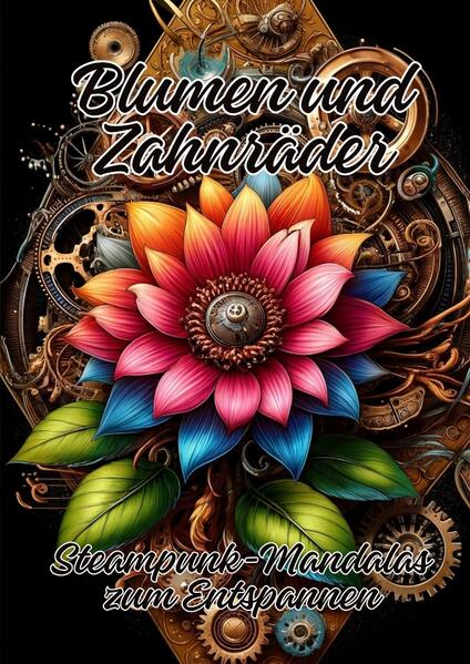 In diesem Buch begegnen sich die mechanischen Elemente des Steampunks und die filigrane Schönheit von Blumen in einzigartigen Mandalas. Die detailreichen Illustrationen laden zum kreativen Ausmalen und Entspannen ein, indem sie Zahnräder und florale Muster harmonisch miteinander verbinden. Jede Seite bietet eine neue, faszinierende Ausmalwelt, die die Fantasie beflügelt und Ruhe schenkt.