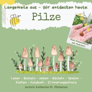 Gemeinsame Zeit ist für Kinder das größte Geschenk. Doch wer hat in unserem meist vollen und schnelllebigen Alltag noch Zeit Projekte mit seinen Kids zusammen zu planen? Dieses Buch nimmt Dir die Planungsarbeit ab. Es ist ein vollausgestaltest Mit-Mach-Buch zum Thema Pilze. Du kannst also mit deinem Schützling sofort loslegen und das ohne Vorbereitungszeit oder teures Zusatzmaterial. Und das Beste ist - das Buch ist am Ende eurer Projektwochen ein ausgefülltes Album mit euren persönlichen Entdeckungen, Erlebnissen und Bildern. Also eine Sammlung an Wissen, Kreativität und wundervollen Kindheitserinnerungen. Gemeinsame Zeit, lernen mit Spaß, kein Vorbereitungsstress und viele schöne Erinnerungen.