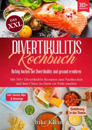 Dieses XXL Divertikulitis-Kochbuch ist voll von köstlichen, leicht zuzubereitenden Rezepten! Mit über 303+ Rezepten zur Auswahl, finden Sie in diesem Kochbuch bestimmt das, wonach Sie suchen... Divertikulose ist eine Form… …der Divertikelkrankheit, die auftritt, wenn kleine Beutel in der Dickdarmwand (Kolon), die Divertikel genannt werden, entstehen und durch Schwachstellen in den äußeren Muskelschichten des Dickdarms drücken. Eine Divertikelkrankheit, die nicht entzündet ist, wird Divertikulose genannt. Tatsächlich sind keine spezifischen Nahrungsmittel bekannt, die Divertikulitis-Attacken auslösen. Und es ist auch nicht bewiesen, dass eine spezielle Diät Anfälle verhindern kann. Wenn Sie Divertikulose haben, achten Sie auf eine gesunde, ballaststoffreiche Ernährung. Ballaststoffreiche Lebensmittel, wie Obst, Gemüse und Vollkornprodukte, weichen den Abfall auf und helfen ihm, schneller durch den Dickdarm zu wandern. Dies reduziert den Druck in Ihrem Verdauungstrakt, was das Risiko der Bildung und Entzündung von Divertikeln verringern kann. Wenn Sie denken, dass Sie einen Divertikulitis-Anfall haben, sprechen Sie mit Ihrem Arzt. Ihr Arzt kann vorschlagen, dass Sie einige Tage lang eine klare Flüssigkeitsdiät einhalten, damit Ihr Verdauungstrakt ruhen und heilen kann. Divertikulitis verstehen Im Gegensatz zu echten Divertikeln handelt es sich bei der Divertikulose um ein falsches Divertikel. Gemeint sind Ausstülpungen der Darmschleimhaut, die meist an Stellen entstehen, an denen die Darmmuskulatur schwächer ist. Im Laufe des Lebens entstehen diese Stellen durch zusätzliche äußere Belastung. Besonders häufig treten sie im sogenannten Sigma, einem Teil des Dickdarms, auf. Der Stuhl einschließlich seiner Bewegung wird durch den Dickdarm reguliert und ist daher besonders belastet. Er befindet sich auf der unteren linken Seite in der Nähe der Lende. Hier treten die meisten Divertikel auf. Rund 70 % aller Menschen bilden sie im Laufe ihres Lebens aus. Die gute Nachricht dabei: Divertikulosen sind in den meisten Fällen symptomlos und gesundheitlich unbedenklich. Man spricht daher auch vom Stadium 0 der Divertikulitis, da es keine Symptome gibt. Von Stadium 1 spricht man, wenn sich bereits eine Entzündung an der Darmschleimhaut entwickelt hat, aber noch keine Ausstülpungen vorhanden sind. Ist dies der Fall, befinden Sie sich im Stadium 2 (komplizierte Divertikulitis). Auch hier kann es zu Perforationen in der Darmwand kommen (die Divertikel entzünden sich oft durch Stuhl, der sich in ihnen absetzt). Stadium 3 ist die chronische Divertikulitis, die immer wieder auftritt. In diesem Fall sind die Darmwände bereits so geschädigt, dass sie sich verdicken oder verengen. Das wiederum führt zu mehr Verstopfung und Druck auf die Darmwand - ein echter Teufelskreis mit starken und wiederkehrenden Schmerzen. (mehr Informationen finden Sie im Buch)