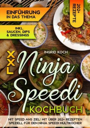 Dieses Speedi-Kochbuch ist voll von köstlichen, leicht zuzubereitenden Rezepten! Mit über 202+ Rezepten zur Auswahl, finden Sie in diesem Kochbuch bestimmt das, wonach Sie suchen... In den hektischen Küchen von heute, in denen Zeit eine wichtige Rolle spielt und multifunktionale Geräte geschätzt werden, verschwimmen manchmal die Grenzen zwischen den Innovationen. Der Ninja Speedi ist ein Küchengerät, mit dem Sie im Handumdrehen gesunde und köstliche Mahlzeiten zubereiten können. Dieses Gerät arbeitet mit dem Schnellkochsystem von Ninja, das die Kraft von Heißdampf und Frittieren kombiniert, um Lebensmittel schnell und gleichmäßig zu garen. Mit dem Ninja Speedi können Sie Ihre Lieblingsspeisen frittieren, braten, backen und grillen - und das alles mit wenig bis gar keinem Öl. Sie können ihn auch zum Dämpfen von Gemüse, Meeresfrüchten und anderen Gerichten verwenden, wodurch deren natürlicher Geschmack und Nährstoffe erhalten bleiben. Vorteile des Ninja Speedi Schnellkochtopfs Hier sind einige Gründe, warum der Ninja Speedi Schnellkocher und die Fritteuse eine großartige Ergänzung für jede Küche sind: Vielseitige Kochoptionen: Die Ninja Speedi Schnellkoch- und Fritteuse bietet mehrere Kochfunktionen, wie z. B. Frittieren, Braten, Backen, Grillen, Dünsten und Sautieren. Schnelle Garzeit: Mit seinem Schnellkochsystem kann der Ninja Speedi Mahlzeiten bis zu 60 % schneller als herkömmliche Kochmethoden zubereiten, was bedeutet, dass Sie köstliche Mahlzeiten in einem Bruchteil der Zeit genießen können. Großes Fassungsvermögen: Das Gerät hat ein Fassungsvermögen von 5,7 Litern und ist damit perfekt für die Zubereitung von Mahlzeiten für die ganze Familie geeignet. (mehr Informationen finden Sie im Buch)