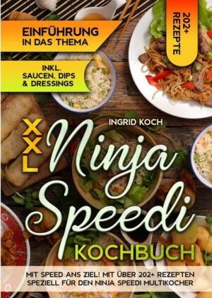 Dieses Speedi-Kochbuch ist voll von köstlichen, leicht zuzubereitenden Rezepten! Mit über 202+ Rezepten zur Auswahl, finden Sie in diesem Kochbuch bestimmt das, wonach Sie suchen... In den hektischen Küchen von heute, in denen Zeit eine wichtige Rolle spielt und multifunktionale Geräte geschätzt werden, verschwimmen manchmal die Grenzen zwischen den Innovationen. Der Ninja Speedi ist ein Küchengerät, mit dem Sie im Handumdrehen gesunde und köstliche Mahlzeiten zubereiten können. Dieses Gerät arbeitet mit dem Schnellkochsystem von Ninja, das die Kraft von Heißdampf und Frittieren kombiniert, um Lebensmittel schnell und gleichmäßig zu garen. Mit dem Ninja Speedi können Sie Ihre Lieblingsspeisen frittieren, braten, backen und grillen - und das alles mit wenig bis gar keinem Öl. Sie können ihn auch zum Dämpfen von Gemüse, Meeresfrüchten und anderen Gerichten verwenden, wodurch deren natürlicher Geschmack und Nährstoffe erhalten bleiben. Vorteile des Ninja Speedi Schnellkochtopfs Hier sind einige Gründe, warum der Ninja Speedi Schnellkocher und die Fritteuse eine großartige Ergänzung für jede Küche sind: Vielseitige Kochoptionen: Die Ninja Speedi Schnellkoch- und Fritteuse bietet mehrere Kochfunktionen, wie z. B. Frittieren, Braten, Backen, Grillen, Dünsten und Sautieren. Schnelle Garzeit: Mit seinem Schnellkochsystem kann der Ninja Speedi Mahlzeiten bis zu 60 % schneller als herkömmliche Kochmethoden zubereiten, was bedeutet, dass Sie köstliche Mahlzeiten in einem Bruchteil der Zeit genießen können. Großes Fassungsvermögen: Das Gerät hat ein Fassungsvermögen von 5,7 Litern und ist damit perfekt für die Zubereitung von Mahlzeiten für die ganze Familie geeignet. (mehr Informationen finden Sie im Buch)