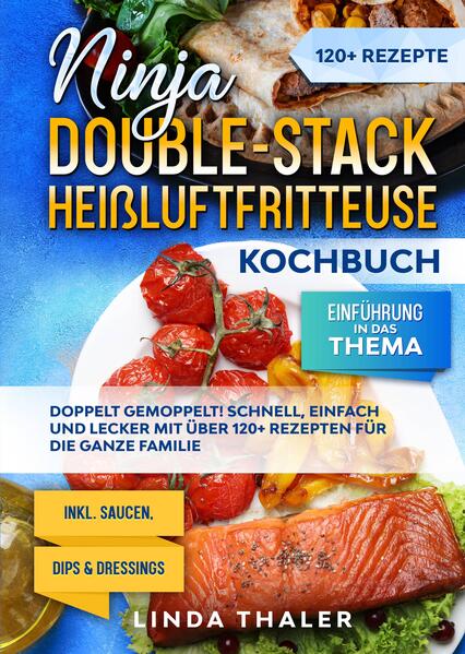 Dieses Double-Stack-Kochbuch ist voll von köstlichen, leicht zuzubereitenden Rezepten! Mit über 120+ Rezepten zur Auswahl, finden Sie in diesem Kochbuch bestimmt das, wonach Sie suchen... Die Ninja Double Stack Heißluftfritteuse… …stellt eine bedeutende Entwicklung im Bereich der Küchengeräte dar und bietet eine gesündere, schnellere und effizientere Möglichkeit, Ihre Lieblingsspeisen zuzubereiten. Dieses innovative Gerät kombiniert modernste Technologie mit benutzerfreundlichen Funktionen, um köstliche, knusprige Ergebnisse mit weniger Fett im Vergleich zu herkömmlichen Frittiermethoden zu erzielen. Die Ninja Double Stack Heißluftfritteuse ist ein vielseitiges Küchengerät, das Lebensmittel mit Hilfe einer schnellen Luftzirkulationstechnologie zubereitet. Im Gegensatz zu herkömmlichen Frittiermethoden, bei denen die Lebensmittel in heißes Öl getaucht werden, wird bei der Luftfritteuse eine Kombination aus schneller Luftzirkulation und einer minimalen Menge Öl verwendet, um eine knusprige Konsistenz ähnlich wie beim Frittieren zu erzielen. Die „Double Stack“-Funktion bezieht sich auf das innovative Design, das ein mehrschichtiges Garen ermöglicht, was die Kapazität und Effizienz erhöht. Die Double-Stack-Fritteuse verstehen 1. Design und Aufbau Die Ninja Double Stack Heißluftfritteuse besticht durch ihr schlankes, modernes Design, das sich nahtlos in jede Kücheneinrichtung einfügt. Sie verfügt über eine robuste Außenhülle aus hochwertigen, hitzebeständigen Materialien. Das Bedienfeld, das sich normalerweise an der Vorderseite befindet, ist mit einer intuitiven Digitalanzeige und einfach zu bedienenden Tasten zur Einstellung von Zeit, Temperatur und Kochmodi ausgestattet. Der Innenraum ist geräumig und bietet Platz für eine Vielzahl von Lebensmitteln dank der doppelten Körbe, die die Kochkapazität maximieren, ohne zu viel Platz auf der Arbeitsplatte einzunehmen 2. Funktionalität Die Hauptfunktion der Ninja Double Stack Heißluftfritteuse ist das Garen von Lebensmitteln mit Hilfe von Heißluftzirkulation. Bei diesem Prozess, der als Konvektionsgaren bezeichnet wird, zirkuliert ein leistungsstarkes Gebläse die heiße Luft mit hoher Geschwindigkeit um die Lebensmittel und sorgt so für ein gleichmäßiges Garen und eine knusprige Oberfläche. Die Heißluftfritteuse kann mehrere Kochfunktionen ausführen, darunter Frittieren, Braten, Backen und Aufwärmen, was sie zu einer vielseitigen Ergänzung für jede Küche macht. Vorteile 1. Gesünderes Kochen Wie bereits erwähnt, fördert die Ninja Double Stack Heißluftfritteuse gesünderes Kochen, da weniger Öl benötigt wird. Dies führt zu einem geringeren Fettgehalt und weniger Kalorien in Ihren Mahlzeiten. Das ist besonders vorteilhaft für diejenigen, die spezielle Diätpläne befolgen oder versuchen, ihre Fettaufnahme insgesamt zu reduzieren. 2. Vielseitigkeit Die Ninja Double Stack Heißluftfritteuse ist nicht auf das Frittieren beschränkt. Sie kann eine Vielzahl von Lebensmitteln braten, backen und aufwärmen, von Gemüse und Fleisch bis hin zu Gebäck und Essensresten. Diese Vielseitigkeit macht sie zu einem wertvollen Werkzeug für die Zubereitung verschiedener Mahlzeiten und das Experimentieren mit unterschiedlichen Rezepten. (mehr Informationen finden Sie im Buch)