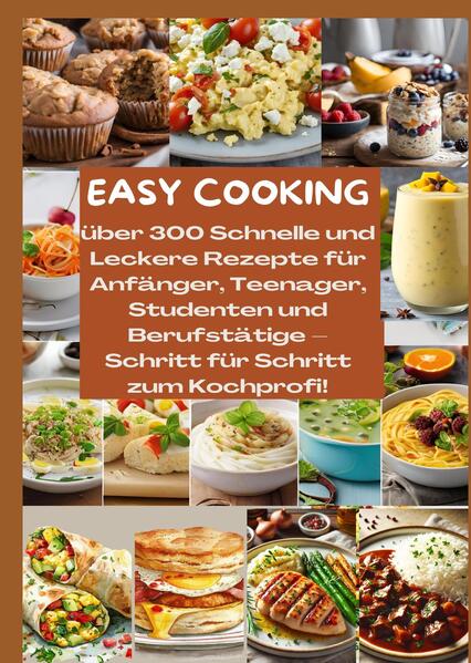 Kochen für Anfänger war noch nie so einfach! Dieses Kochbuch richtet sich an Anfänger, Teenager, Studenten und Berufstätige, die unkomplizierte, leckere und schnelle Gerichte zaubern möchten. Mit mehr als 300 Rezepten, die ohne viel Aufwand und mit nur wenigen Zutaten auskommen, findest du immer das passende Gericht - egal ob für das schnelle Abendessen, den Wochenendbrunch oder die Party mit Freunden. Dazu gibt es zahlreiche Tipps und Tricks, die dir helfen, typische Anfängerfehler zu vermeiden, deine Küche ordentlich zu halten und Lebensmittel clever zu verwerten. Praktische Meal-Prep-Ideen und einfache Anleitungen machen das Kochen auch für Einsteiger zum Vergnügen. Entdecke die Freude am Kochen und genieße deine selbstgemachten Mahlzeiten!