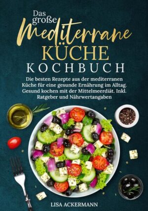 Hast Du genug von einseitigen Diäten und möchtest stattdessen eine Ernährungsweise ausprobieren, die Dich satt, gesund und glücklich macht? Möchtest Du wissen, warum die mediterrane Küche weltweit für ihre Gesundheitsvorteile geschätzt wird und wie Du diese in Deinen Alltag integrieren kannst? Liebst Du das mediterrane Lebensgefühl und möchtest dieses Urlaubsfeeling mit aromatischen Gerichten auch zu Hause erleben? Dann ist dieses mediterrane Kochbuch genau das Richtige für Dich! Mit leckeren Rezepten und einem umfangreichen Ratgeber begleitet es Dich auf Deiner Reise in die mediterrane Welt und zeigt Dir, wie Du gesund und genussvoll leben kannst. Die Vorteile dieses Buches: - Gesund und voller Geschmack: Die mediterrane Ernährung schützt vor Zivilisationskrankheiten wie Bluthochdruck, Übergewicht und Herzerkrankungen - und begeistert gleichzeitig mit intensiven Aromen und farbenfrohen Gerichten. - Abnehmen mit Genuss: Die mediterrane Diät, auch als Kreta-Diät bekannt, hilft Dir, überflüssige Pfunde zu verlieren, ohne auf den Genuss leckerer Speisen verzichten zu müssen. - Frisch, saisonal und naturbelassen: Genieße frische, aromatische Lebensmittel, die unter optimalen Bedingungen angebaut werden und Deinen Körper mit wertvollen Nährstoffen versorgen. - Schnell und unkompliziert: Die Rezepte sind leicht verständlich und lassen sich schnell umsetzen - perfekt für einen gesunden, aber stressfreien Alltag. Was Dich in diesem Buch erwartet: - Kulinarische Vielfalt: Abwechslungsreiche und einfache Rezepte aus zehn Kategorien, darunter Vorspeisen, Fischgerichte, Salate, Gemüsegerichte, Desserts und viele weitere leckere Optionen. - Mediterrane Superfoods: Lerne die Nahrungsmittel kennen, die das Herzstück der mediterranen Küche bilden - von gesundem Olivenöl über vitaminreiches Gemüse bis hin zu aromatischen Kräutern. - Nährwerte und praktische Tipps: Zu jedem Rezept erhältst Du hilfreiche Kalorien- und Nährwertangaben sowie nützliche Kochtipps. - Klassische und exotische Aromen: Entdecke die Vielfalt der mediterranen Küche, die von Südspanien über Italien bis nach Griechenland und Nordafrika reicht. Starte jetzt in ein vitales und genussreiches Leben mit der mediterranen Küche - sichere Dir Dein persönliches Exemplar und entdecke die Köstlichkeiten des Südens noch heute!