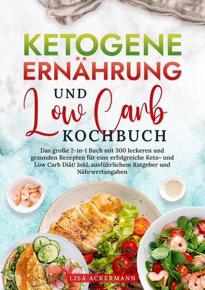 Fragst Du Dich, wie Du eine ketogene oder Low Carb Ernährung ganz einfach in Deinen Alltag integrieren kannst? Möchtest Du gesund abnehmen, ohne auf abwechslungsreiche und leckere Mahlzeiten zu verzichten? Willst Du Deine Ernährung umstellen, um mehr Energie und Wohlbefinden zu erlangen? Dann ist dieses 2-in-1-Kochbuch genau das Richtige für Dich! Es vereint die Vorteile der Low Carb- und ketogenen Ernährung in einem einzigen Buch und gibt Dir alle Werkzeuge an die Hand, die Du für eine erfolgreiche Ernährungsumstellung brauchst. Mit 300 leckeren und gesunden Rezepten, einem umfassenden Ratgeber und vielen praktischen Tipps ist es Dein perfekter Begleiter, um Deine Ziele zu erreichen. Die Vorteile dieses Buches: - Umfassender Ratgeber: Du erhältst nicht nur Rezepte, sondern auch wertvolle Tipps und Basisinformationen, wie Du eine ketogene und Low Carb Ernährung in Deinen Alltag integrieren kannst - ideal für Anfänger und Berufstätige. - 300 einfache und leckere Rezepte: Von Frühstück über Hauptgerichte bis hin zu Snacks und Desserts - entdecke eine breite Palette an Gerichten, die schnell und einfach zubereitet werden können. - Gesund abnehmen und mehr Energie: Die kohlenhydratarme Ernährung hilft Dir, Gewicht zu verlieren und Dich fitter zu fühlen, während Dein Körper mit allen wichtigen Nährstoffen versorgt wird. - Langfristige Ernährungsumstellung: Lerne, wie Du gesunde Gewohnheiten entwickeln und beibehalten kannst, um nachhaltig Deine Ernährung umzustellen und Deine Ziele zu erreichen. Was Dich in diesem Buch erwartet: - Vielfältige Rezepte für jeden Anlass: Ob herzhaft oder süß, für die Arbeit oder einen entspannten Abend zu Hause - dieses Rezeptbuch bietet Rezepte für jede Gelegenheit. - Nährwerte & praktische Kochtipps: Zu jedem Rezept erhältst Du Kalorien- und Nährwertangaben sowie hilfreiche Tipps, um Deine Mahlzeiten optimal zu gestalten. - Mehr Balance und Wohlbefinden: Entdecke, wie die Low Carb- und ketogene Ernährung Dein Wohlbefinden steigern und Deine Lebensqualität nachhaltig verbessern kann. - Genuss ohne Verzicht: Erlebe die kulinarische Vielfalt der Low Carb- und ketogenen Küche und lege den Grundstein für ein gesünderes und ausgewogenes Leben. Hol Dir jetzt dieses Kochbuch und starte in ein genussvolles und gesundes Leben mit der Low Carb und ketogenen Ernährung!