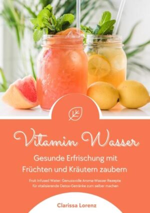 Vitamin Wasser: Gesunde Erfrischung mit Früchten und Kräutern zaubern (Fruit Infused Water: Genussvolle Aroma-Wasser Rezepte für vitalisierende Detox-Getränke zum selber machen)  In diesem Buch findest du:  • Aroma-Wasser selber machen: Frische Rezepte mit Früchten und Kräutern. • Elektrolyte & Hydration: Wie Vitamin-Wasser deinen Körper optimal unterstützt. • Gesundheits-Boost: Entdecke die Vorteile von Ananas, Beeren, Zitronen und mehr. • Kräuterkraft: Nutze Basilikum, Minze, Lavendel und andere Kräuter für mehr Wohlbefinden. • Detox-Rezepte: Trink dich fit und entgifte auf natürliche Weise. • Sportgetränke: Vitamine und Mineralien für maximale Leistung. • Gesunde Trinkgewohnheiten: Tipps für eine optimale Flüssigkeitszufuhr.  Tauche mit mir in die Welt des gesunden Genusses ein! In „Vitamin Wasser: Gesunde Erfrischung mit Früchten und Kräutern zaubern“ entdeckst du, wie du mit einfachen Rezepten dein eigenes vitaminreiches Wasser herstellen kannst. Ich biete eine Fülle von Ideen für erfrischende und gesunde Getränke.  Meine Rezepte für Vitamin-Wasser sind nicht nur lecker, sondern auch leicht zuzubereiten. Kreiiere dein aromatisiertes Wasser, das nicht nur gut schmeckt, sondern auch deine Hydration auf geschmackvolle Weise verbessert. Mit meinen DIY Vitamin-Wasser-Rezepten, die natürliche Aromen verwenden, verwandelst du deine Durstlöscher in gesunde Infused Water-Getränke.  Egal, ob du nach vitalstoffreichem Wasser suchst, um deine Energie zu steigern, oder nach kalorienarmen Erfrischungen suchst, meine Rezepte bieten dir vielfältige Optionen. Bereite fruchtiges Wasser mit natürlichen Aromen zu oder entscheide dich für vitaminreiche Erfrischungsgetränke, um deine gesunde Flüssigkeitszufuhr zu gewährleisten.  Mit Wasser, das mit Früchten und Kräutern angereichert ist, verleihst du deiner Ernährung und Hydration eine neue Dimension. Diese Vitamin-Wasser-Rezepte sind perfekt für Sportler, die nach Sportgetränken mit Vitaminen suchen. Gönne dir Wellness-Getränke, die nicht nur köstlich sind, sondern auch gut für dich.  Erlebe die Freude an der Zubereitung von selbstgemachtem Vitamin-Wasser und erfrische dich mit gesunden Getränken, die deinem Körper guttun. Ich zeige dir, wie du Wasser mit Geschmack genießen kannst, ohne zusätzliche Kalorien aufnehmen zu müssen. Entdecke gemeinsam mit mir die Welt von Vitamin-Wasser und mache deine Flüssigkeitszufuhr zu einem Genuss!