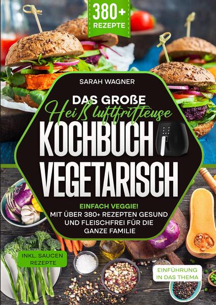 Dieses Heißluftfritteuse-Kochbuch ist voll von köstlichen, leicht zuzubereitenden Rezepten! Mit über 333+ Rezepten zur Auswahl, finden Sie in diesem Kochbuch bestimmt das, wonach Sie suchen... Die vegetarische Ernährung hat in den letzten Jahren stark an Popularität gewonnen. Einigen Studien zufolge machen Vegetarier etwa 6 % bzw. 5 % der Bevölkerung in Nordamerika und Europa aus, während in Asien etwa 19 % der Bevölkerung Vegetarier sind. Abgesehen von den ethischen und ökologischen Gründen, die für einen Verzicht auf Fleisch sprechen, kann eine gut durchdachte vegetarische Ernährung auch das Risiko chronischer Krankheiten verringern, die Gewichtsabnahme unterstützen und die Qualität der Ernährung verbessern. Dieses Buch bietet einen Leitfaden für Einsteiger in die vegetarische Ernährung, einschließlich jeder Menge leckerer Rezeptideen. Was ist eine Heißluftfritteuse und wie funktioniert sie? Ähnlich wie ein Umluftofen kann eine Heißluftfritteuse Gerichte backen und braten, aber ihr Design ermöglicht ein schnelleres und gleichmäßigeres Garen für besonders knusprige Ergebnisse. Das Gerät ist mit einem Heizmechanismus und einem Gebläse ausgestattet, das in die Oberseite eingebaut ist. Es heizt sich schnell auf und sorgt für eine rasche Zirkulation der heißen Luft, die das Essen im Metallkorb gart. Solange die Fritteuse nicht überfüllt ist, erhält das Gericht durch die konzentrierte Hitzequelle eine knusprige, fast frittierte Textur. Ist das Kochen mit einer Heißluftfritteuse gesund? Die große Attraktivität der Heißluftfritteuse besteht darin, dass sie mit wenig Öl eine sehr knusprige Textur erzeugt, was sie zu einer gesunden Alternative zum traditionellen Frittieren macht. Mit einer Heißluftfritteuse genügt es, die Zutaten in ein paar Teelöffeln Öl zu schwenken (oder bei einigen Rezepten das Öl ganz wegzulassen), um ein köstlich knuspriges Gericht mit deutlich weniger Fett und Kalorien zu erhalten. (mehr Informationen finden Sie im Buch)