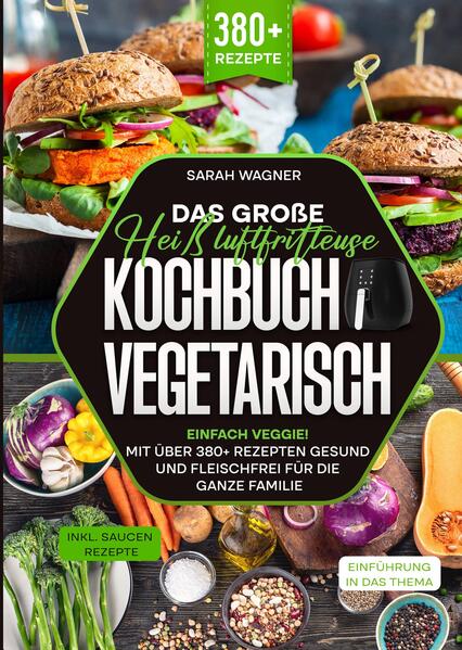 Dieses Heißluftfritteuse-Kochbuch ist voll von köstlichen, leicht zuzubereitenden Rezepten! Mit über 333+ Rezepten zur Auswahl, finden Sie in diesem Kochbuch bestimmt das, wonach Sie suchen... Die vegetarische Ernährung hat in den letzten Jahren stark an Popularität gewonnen. Einigen Studien zufolge machen Vegetarier etwa 6 % bzw. 5 % der Bevölkerung in Nordamerika und Europa aus, während in Asien etwa 19 % der Bevölkerung Vegetarier sind. Abgesehen von den ethischen und ökologischen Gründen, die für einen Verzicht auf Fleisch sprechen, kann eine gut durchdachte vegetarische Ernährung auch das Risiko chronischer Krankheiten verringern, die Gewichtsabnahme unterstützen und die Qualität der Ernährung verbessern. Dieses Buch bietet einen Leitfaden für Einsteiger in die vegetarische Ernährung, einschließlich jeder Menge leckerer Rezeptideen. Was ist eine Heißluftfritteuse und wie funktioniert sie? Ähnlich wie ein Umluftofen kann eine Heißluftfritteuse Gerichte backen und braten, aber ihr Design ermöglicht ein schnelleres und gleichmäßigeres Garen für besonders knusprige Ergebnisse. Das Gerät ist mit einem Heizmechanismus und einem Gebläse ausgestattet, das in die Oberseite eingebaut ist. Es heizt sich schnell auf und sorgt für eine rasche Zirkulation der heißen Luft, die das Essen im Metallkorb gart. Solange die Fritteuse nicht überfüllt ist, erhält das Gericht durch die konzentrierte Hitzequelle eine knusprige, fast frittierte Textur. Ist das Kochen mit einer Heißluftfritteuse gesund? Die große Attraktivität der Heißluftfritteuse besteht darin, dass sie mit wenig Öl eine sehr knusprige Textur erzeugt, was sie zu einer gesunden Alternative zum traditionellen Frittieren macht. Mit einer Heißluftfritteuse genügt es, die Zutaten in ein paar Teelöffeln Öl zu schwenken (oder bei einigen Rezepten das Öl ganz wegzulassen), um ein köstlich knuspriges Gericht mit deutlich weniger Fett und Kalorien zu erhalten. (mehr Informationen finden Sie im Buch)