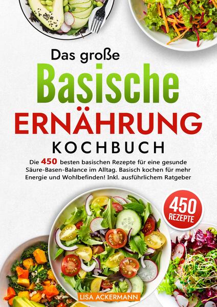 Fühlst Du Dich oft müde, energielos oder schläfst schlecht? Suchst Du nach einer einfachen Methode, um Deinen Körper zu entlasten und dabei lecker zu essen? Fragst Du Dich, wie Du einer Übersäuerung vorbeugen und damit langfristig Krankheiten verhindern kannst? Dann ist dieses große 3-in-1-Kochbuch, bestehend aus den Titeln "Genussvoll Basisch", "Gesund Basisch" und "Schnell Basisch", genau das Richtige für Dich! Es bietet Dir nicht nur 450 köstliche Rezepte, sondern auch einen umfangreichen Ratgeber, der Dir zeigt, wie Du mit der basischen Ernährung Deinen Körper ins Gleichgewicht bringst und Krankheiten vorbeugst. Die Vorteile dieses 3-in-1-Kochbuchs: - Schnell und einfach: Entdecke schnelle, einfache und leckere basische Rezepte, die Deinen Körper im Handumdrehen wieder ins Gleichgewicht bringen. - Gesund abnehmen: Mit der basischen Ernährung kannst Du nicht nur Deinen Säure-Basen-Haushalt regulieren, sondern auch gesund und natürlich abnehmen. - Immunsystem stärken: Schütze Deinen Körper besser vor Infekten und Krankheiten, indem Du Dein Immunsystem auf natürliche Weise stärkst. - Ohne Verzicht: Du musst auf nichts verzichten - genieße eine Vielzahl an leckeren Gerichten, ohne dabei auf Geschmack oder Genuss zu verzichten. Was Dich in diesem Buch erwartet: - 450 raffinierte Rezepte: Dieses Kochbuch bietet Dir eine beeindruckende Auswahl an Rezepten, die nicht nur lecker, sondern auch leicht zuzubereiten sind. - Umfangreicher Ratgeber: Lerne alles, was Du über Säuren und Basen wissen musst, und erfahre, wie Du eine basische Ernährung einfach in Deinen Alltag integrieren kannst. - Unkomplizierte Küche: Keine langen Zutatenlisten, keine komplizierten Zubereitungsschritte - die basische Küche ist einfach, vielseitig und für jeden geeignet. - Praktische Tipps: Wie lässt sich die 80/20-Regel einfach im Alltag umsetzen? Welche Lebensmittel unterstützen Deine basische Ernährung am besten? Antworten auf diese und viele weitere Fragen findest Du hier. Sichere Dir jetzt Dein Exemplar und starte noch heute Deine Reise in eine gesunde, ausgewogene und säurefreie Ernährung voller Genuss!