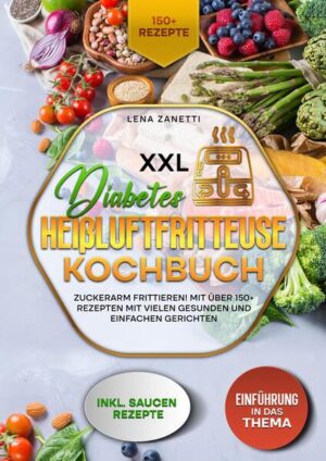 Dieses Heißluftfritteuse-Kochbuch ist voll von köstlichen, leicht zuzubereitenden Rezepten! Mit über 150+ Rezepten zur Auswahl, finden Sie in diesem Kochbuch bestimmt das, wonach Sie suchen... Diabetes ist eine chronische (lang andauernde) Erkrankung… …die sich darauf auswirkt, wie Ihr Körper Nahrung in Energie umwandelt. Der Körper zerlegt die meisten Lebensmittel, die Sie essen, in Zucker (Glukose) und gibt ihn in den Blutkreislauf ab. Wenn der Blutzucker ansteigt, gibt die Bauchspeicheldrüse das Signal, Insulin auszuschütten. Insulin wirkt wie ein Schlüssel, mit dem der Blutzucker in die Körperzellen gelangt und dort als Energie genutzt wird. Bei Diabetes stellt Ihr Körper nicht genug Insulin her oder kann es nicht so gut nutzen, wie es sollte. Wenn nicht genügend Insulin vorhanden ist oder die Zellen nicht mehr auf das Insulin ansprechen, bleibt zu viel Blutzucker in Ihrem Blutkreislauf. Mit der Zeit kann dies zu ernsthaften Gesundheitsproblemen wie Herzerkrankungen, Sehstörungen und Nierenerkrankungen führen. Welche Arten von Diabetes gibt es? Es gibt verschiedene Arten von Diabetes. Zu den häufigsten Formen gehören: - Typ-2-Diabetes: Bei diesem Typ stellt Ihr Körper nicht genügend Insulin her und/oder Ihre Körperzellen reagieren nicht normal auf das Insulin (Insulinresistenz). Dies ist die häufigste Form von Diabetes. Er betrifft hauptsächlich Erwachsene, kann aber auch bei Kindern auftreten. - Prädiabetes: Dieser Typ ist das Vorstadium von Typ-2-Diabetes. Ihr Blutzuckerspiegel ist höher als normal, aber nicht hoch genug, um offiziell als Typ-2-Diabetes diagnostiziert zu werden. - Typ-1-Diabetes: Bei diesem Typ handelt es sich um eine Autoimmunerkrankung, bei der Ihr Immunsystem aus unbekannten Gründen die insulinproduzierenden Zellen in Ihrer Bauchspeicheldrüse angreift und zerstört. Bis zu 10 % der Menschen, die an Diabetes leiden, haben Typ 1. Er wird in der Regel bei Kindern und jungen Erwachsenen diagnostiziert, kann aber in jedem Alter auftreten. Die besten Lebensmittel für Menschen mit Diabetes 1. Fetter Fisch Lachs, Sardinen, Hering, Sardellen und Makrelen sind gute Quellen für die Omega-3-Fettsäuren DHA und EPA, die sich positiv auf die Herzgesundheit auswirken. Eine regelmäßige Zufuhr dieser Fette ist besonders wichtig für Menschen mit Diabetes, die ein erhöhtes Risiko für Herzkrankheiten und Schlaganfälle haben. DHA und EPA schützen die Zellen, die die Blutgefäße auskleiden, verringern Entzündungsmarker und können dazu beitragen, die Funktion der Arterien zu verbessern. Forschungsergebnisse deuten darauf hin, dass Menschen, die regelmäßig fetten Fisch essen, ein geringeres Risiko für akute Koronarsyndrome (z. B. Herzinfarkte) haben und seltener an einer Herzerkrankung sterben. Fisch ist außerdem eine gute Quelle für hochwertiges Eiweiß, das das Sättigungsgefühl fördert und zur Stabilisierung des Blutzuckerspiegels beiträgt. 2. Grünes Blattgemüse Grünes Blattgemüse ist sehr nahrhaft und kalorienarm. Außerdem enthalten sie kaum verdauliche oder vom Körper aufgenommene Kohlenhydrate, so dass sie den Blutzuckerspiegel nicht wesentlich beeinflussen. Spinat, Grünkohl und anderes Blattgemüse sind gute Quellen für viele Vitamine und Mineralien, einschließlich Vitamin C. (mehr Informationen finden Sie im Buch)