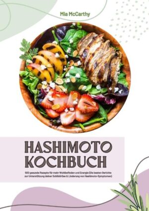 Hashimoto Kochbuch: 500 gesunde Rezepte für mehr Wohlbefinden und Energie (Die besten Gerichte zur Unterstützung deiner Schilddrüse und Linderung von Hashimoto-Symptomen) Als Ernährungsberaterin weiß ich, wie entscheidend die richtige Ernährung bei Hashimoto ist, um Symptome zu lindern und Energie für den Alltag zurückzugewinnen. In diesem Hashimoto-Kochbuch erwarten dich 500 gezielt entwickelte Rezepte, die deiner Schilddrüse guttun und deinen Körper mit wertvollen Nährstoffen versorgen. Mit einer großen Auswahl an Rezepten - von kraftvollen Frühstücksideen über sättigende Hauptgerichte bis hin zu gesunden Snacks und leckeren Desserts - lernst du, wie du durch einfache und köstliche Gerichte deine Gesundheit stärken kannst. Alle Rezepte sind darauf abgestimmt, Entzündungen zu lindern, deinen Stoffwechsel anzuregen und neue Vitalität zu verleihen. Zusätzlich enthält das Buch hilfreiche Tipps zur Auswahl entzündungshemmender Lebensmittel und zeigt dir, welche Nährstoffe wichtig für dein Wohlbefinden sind. Egal, ob du neu in die Hashimoto-Ernährung einsteigst oder schon Erfahrung gesammelt hast - dieses Kochbuch unterstützt dich auf deinem Weg zu mehr Gesundheit und Lebensfreude. Highlights des Buches: • 500 Rezepte, die deine Schilddrüse unterstützen und mehr Energie schenken • Nährstoffreiche Gerichte für jede Mahlzeit - vom Frühstück bis zum Dessert • Praktische Ernährungstipps und Einkaufslisten für entzündungshemmende Lebensmittel • Einfache, alltagstaugliche Rezepte, ideal für jede Lebenssituation • Schritt-für-Schritt-Anleitungen, für Einsteiger und Fortgeschrittene, die gesund genießen möchten Starte jetzt deinen Weg zu mehr Wohlbefinden und entdecke, wie du mit diesen Rezepten frische Energie und Freude in deinen Alltag bringst!