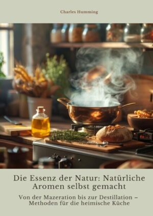 Tauchen Sie ein in die faszinierende Welt der natürlichen Aromen! In "Die Essenz der Natur: Natürliche Aromen selbst gemacht" zeigt Charles Humming, wie Hobby-Köche mit einfachen Mitteln und fundierten Techniken ihre eigenen Essenzen herstellen können. Ob durch Mazeration, Destillation oder Infusion - lernen Sie, wie Sie den Duft und Geschmack von Kräutern, Früchten und Gewürzen in ihrer reinsten Form einfangen. Dieses Buch bietet Ihnen: * Schritt-für-Schritt-Anleitungen zur Herstellung natürlicher Aromen * Eine Einführung in traditionelle und moderne Extraktionsmethoden * Tipps zur Auswahl der besten Rohstoffe und Werkzeuge * Kreative Ideen zur Anwendung selbstgemachter Essenzen in der Küche Von klassischen Kräuterölen über aromatische Fruchtessenzen bis hin zu selbstgemachten Vanilleextrakten - dieses Buch inspiriert Sie, Ihre kulinarischen Kreationen mit intensiven, natürlichen Aromen zu bereichern. Ein Muss für alle, die das Handwerk der Aromaextraktion meistern und ihre Küche auf ein neues Level heben möchten. Entdecken Sie die Vielfalt der Natur - in jedem Tropfen Ihrer eigenen Essenzen!