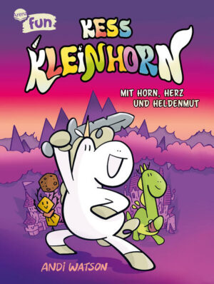 Bunt illustrierter Comic-Spaß rund um ein ganz besonderes Einhorn. Ein garantiertes Lesevergnügen für alle Fantasy-Fans von 8-11 Jahren! Kess Kleinhorn ist das winzigste, tollpatschigste und unheldenhafteste Einhorn im zauberhaften Königreich Karfunkel. Er passt so gar nicht zu seinen starken, glitzernden Artgenossen, die vor langer Zeit alles Böse aus Karfunkel vertrieben haben. Doch ausgerechnet, als die Einhorntruppe anderswo beschäftigt ist und Kess Kleinhorn allein das Schloss hütet, greift der gemeine Sir Oger das Königreich mit seiner Armee an. Jetzt schlägt Kleinhorns große Stunde denn ein Reserveheld ist besser als gar keiner! Mit einer bunt zusammengewürfelten Truppe von Außenseitern tritt er der Oger-Invasion entgegen. Kann er allen beweisen, dass man kein großer Kämpfer sein muss, um am Ende als Held dazustehen? Spannend, liebenswert und zum Wiehern komisch: KESS KLEINHORN ist witzig und frech wie „Dog Man“ und dabei so abenteuerlich wie „Der Hobbit“. Eine Graphic Novel im Comic-Stil für alle Fans von fantastischen Welten und unvergleichlichen Helden. **Die Arena-Fun-Bücher** Altersübergreifende Geschichten Für alle von 8-11 Jahren Ansprechendes Text-Bild-Leseerlebnis Kurze Kapitel, überschaubare Textmenge Fördert die Lesebegeisterung und Lesekompetenz Beschert schnell Erfolgserlebnisse Weitere Bücher in der Reihe Arena Fun: Furchtlose Federviecher (1). Alarm auf der Hühnerfarm von Alex Gross und Claudia Gotthardt Leon Mücke (1). Kein Plan, aber für alles eine Lösung von Jakob M. Leonhardt Leon Mücke (2). Spinn’ ich noch oder bin ich schon genial? von Jakob M. Leonhardt Donnie & Jan Ziemlich beste Brüder (1). Angriff der Gangster-Kühe von Sabine Zett Donnie & Jan Ziemlich beste Brüder (2). Party-Hotspot Hühnerstall von Sabine Zett Ozeanis (1). Mit Karacho in die Tiefe von Anna Ruhe und Max Meinzold Ozeanis (2). Wettlauf durch die Brandung von Anna Ruhe und Max Meinzold Ozeanis (3). Im Turbogang auf Tauchmission