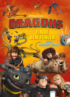 Hier geht alles drunter und drüber! Dragons- Fans ab 7 Jahren erleben mit Ohnezahn, Hicks und seinen Freunden aus Berk ein verrücktes Finde- den- Unterschied- Abenteuer nach dem anderen. Die spannenden Aufgaben können alleine oder von zwei Abenteurern im Rätsel- Duell gelöst werden. Wer findet am schnellsten die versteckten Fehler in den total verdrehten Rätselbildern? Mit Lösungen! 