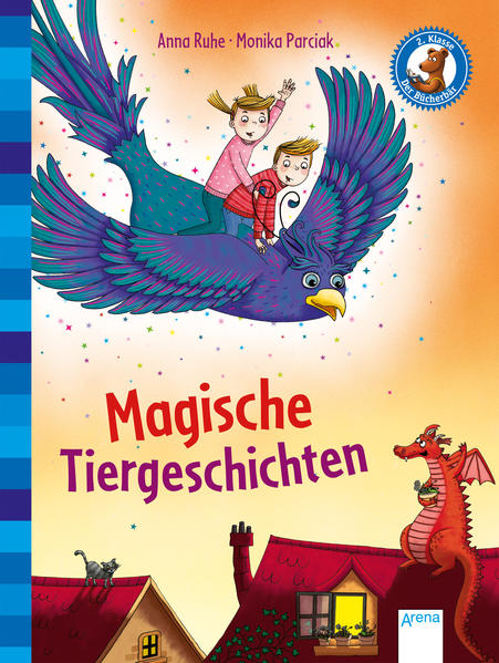 Die magischen Tiere sind los! Mia und Tim machen die Bekanntschaft eines riesigen Zaubervogels. Nina und der sprechende Kater Hugo landen in einem geheimen Garten. Und Jacob taucht mit Seeungeheuer Nessy hinab in eine fantastische Unterwasserwelt. Fünf spannende und witzige Geschichten für kleine Abenteurer!