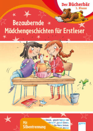 Gibt es etwas schöneres, als eine beste Freundin zu haben? Wer möchte nicht auf fliegenden Ponys durchs Zauberland reiten? Und wie erzieht man einen frechen Flaschengeist? Drei fantasievolle und witzige Geschichten für Leseanfänger mit Silbentrennung in einem Band. Lesenlernen mit dem Bücherbär Dieses Buch richtet sich an Leseanfänger in der 1. Klasse. Die besonders übersichtlichen Leseeinheiten und kurzen Zeilen sind ideal zum Lesenlernen. Das Hervorheben der Sprechsilben in dunkelblau/hellblau hilft dabei, ein Wort richtig lesen und verstehen zu können. So können Leseanfänger jede Sprechsilbe erkennen. Zusätzlich regen lustige Rätsel und Verständnisfragen zum Nachdenken und zum Gespräch über die Geschichten an. Denn Kinder, die viel Gelegenheit zum Sprechen haben, lernen auch schneller lesen. Empfohlen von Westermann Der Titel ist auf Antolin.de gelistet