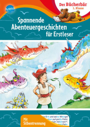 13 Abenteuergeschichten über Wikinger, Piraten und Drachenreiter sind das perfekte Lesefutter für Jungen in der ersten Klasse. Lesen lernen leicht gemacht mit: Silbentrennung großer Fibelschrift und kurzen Textabschnitten. Rätsel am Ende der Abenteuer regen zum Gespräch über die Geschichten an und sichern das Textverständnis. Lesen lernen mit dem Bücherbär Pelle, der kleine Wikinger, überlistet einen Bösewicht. Der Piratenjunge Linus, lernt von seinem Piraten- Papa alles über das wilde Freibeuterleben. Und Luka nimmt mit seinem Drachen Taran am Drachenrennen teil. So macht Lesenlernen einfach Spaß! Empfohlen von Westermann Der Titel ist auf Antolin.de gelistet