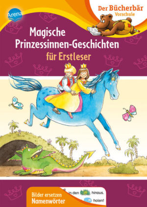 Ein zauberhafter Erstlesespaß mit drei kurzen Geschichten zum Vorlesen und Mitlesen für Vorschulkinder. Damit auch Vorschulkinder „mitlesen“ können, ersetzen Bilder die Hauptwörter. Das macht neugierig und Lust auf mehr. Das blaue Zauberpferd der kleinen Prinzessin wird von der bösen Hexe im großen Schloss gefangen gehalten. Nur wenn die kleine Prinzessin drei Aufgaben lösen kann, wird das blaue Pferd vom Zauber erlöst. Auch ein Prinz braucht die Hilfe der kleinen Prinzessin: Er wurde von einem fauchenden Drachen entführt! Und im Land der Riesen geraten die kleine Prinzessin und ihr blaues Pferd in ein verzwicktes Abenteuer … Lesen lernen mit dem Bücherbär Empfohlen von Westermann Der Titel ist auf Antolin.de gelistet.