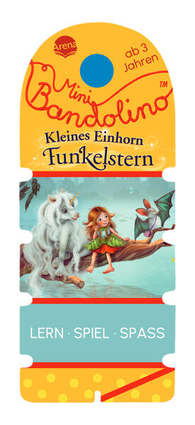 Der stabile Lernspielfächer Mini Bandolino bietet Kindergartenkindern ab 3 Jahren altersgerechte Rätselspiele mit dem beliebten Einhorn Funkelstern. Die Aufgaben sind leicht zu lösen, machen Spaß und fördern Wahrnehmung und Konzentration. Puzzleteile zuordnen, Muster erkennen und Tierchen zählen die kleinen Aufgaben aus der Bilderwelt der beliebten Bilderbuch- Bestsellerfigur Einhorn Funkelstern sind eine abwechslungsreiche Beschäftigung mit Erfolgserlebnis. Einfach die richtigen Bilder mit der Schnur verbinden und die Karte umdrehen. Liegt die Schnur genau auf dem Muster? Gut gemacht! Wenn Kinder ab 3 Jahren Mini Bandolino spielen, brauchen sie noch die Unterstützung eines Erwachsenen. Bandolo der Lernspielklassiker seit 1995! Von Pädagoginnen und Pädagogen entwickelt und empfohlen Bandolo ist ein ideales Lernund Beschäftigungsspiel, bei dem Kinder systematisch zuordnen, vergleichen, zählen und Gegensätze suchen lernen. Das Spielprinzip mit der Lösungskontrolle ist einfach: Was gehört zusammen? Dreh um schau nach! Alle Lernspielfächer sind altersgerecht konzipiert: Mini Bandolino Ab 3 Jahren Bandolino Kindergarten Bandolo Vorschule/Schulanfang Sicherheitshinweis: Achtung. Nicht für Kinder unter drei Jahren geeignet. Lange Schnur. Strangulationsgefahr.