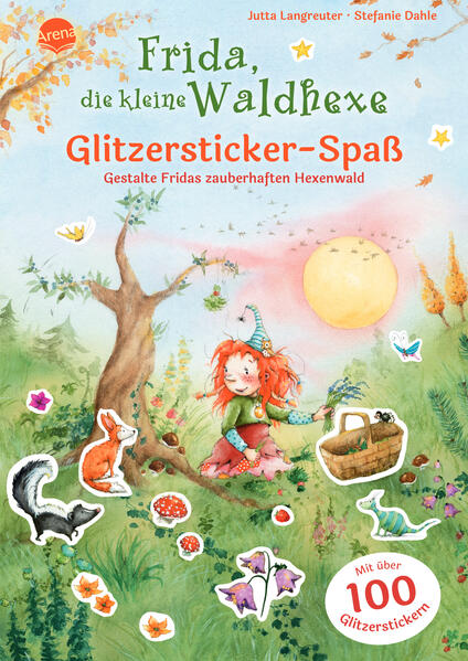 Stickerheft mit über 100 Glitzerstickern für Kinder ab 4 Kleine Sticker-Fans können aus über 100 Glitzer-Stickern auswählen und so den zauberhaften Hexenwald von der kleinen Waldhexe Frida gestalten. Die stimmungsvollen Texte animieren die Kinder dazu, nach Herzenslust Zaubertränke, Hexenbücher, die magischen Waldbewohner und vieles mehr in die bezaubernden Szenen zu kleben. So macht das Stickern richtig Spaß! Für Sticker-Fans und alle, die Frida, die kleine Waldhexe lieben!