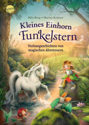 12 magische Einhorn-Geschichten zum Vorlesen für Kinder ab 4 Jahren mit hochwertiger Silberfolienprägung auf dem Cover. Weit weg hinter den höchsten Baumwipfeln und unter leuchtenden Blütendächern liegt der Wunschwald versteckt. Hier lebt das kleine Einhorn Funkelstern zusammen mit dem Koboldmädchen Trixi und Kalle Fledermaus. Die drei sind am liebsten zusammen, dann erleben sie die spannendsten Abenteuer. Ob beim Ausflug zum großen Irrlicht-Jahrmarkt, beim Tanzkurs der Hügel-Feen, bei einem Badetag am Schmetterlingsbach oder bei der Übernachtungsparty in Trixis Baumhaus mit besten Freunden macht einfach alles doppelt Spaß! Zwölf Vorlesegeschichten zu den beliebten Themen Freundschaft, Zusammenhalt und Mut. Mit zauberhaften vierfarbigen Illustrationen von Marina Krämer auf jeder Seite und einem magisch funkelnden Cover. Für kuschelig-schöne Vorlesestunden vor dem Einschlafen und zwischendurch. Weitere Abenteuer mit dem kleinen Einhorn: Kleines Einhorn Funkelstern Schön, dass wir Freunde sind Kleines Einhorn Funkelstern Mit dir werden Wünsche wahr Kleines Einhorn Funkelstern Die Suche nach dem Weihnachtszauber Kleines Einhorn Funkelstern Das Wunder am Ende des Regenbogens Kleines Einhorn Funkelstern Vorlesegeschichten aus dem Wunschwald Kleines Einhorn Funkelstern Vorlesegeschichten von allerbesten Freunden