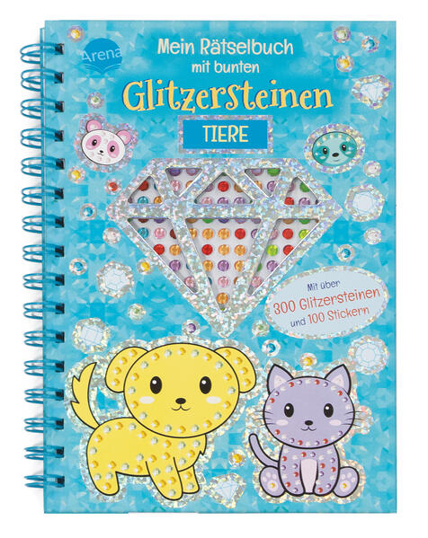 Glitzernder Rätselund Kreativspaß mit über 300 Glitzersteinen und über 100 Stickern In diesem Tier-Rätselbuch findet man nicht nur lustige Rätsel, sondern auch Glitzersteine und Sticker, mit denen das Knobeln extra viel Spaß macht. Malen nach Zahlen, Labyrinthe, Sticker-Puzzle, Finde den Fehler u.v.m. all diese Rätsel laden hier zum Knobeln und Stickern ein. Als Pause zwischen den Rätseln gibt es zusätzlich Karten mit Silberfolie, die mit über 300 bunten Glitzersteinen verziert werden können, bis die süßen Tiere nur so funkeln und glitzern. So ist mit Rätselund Kreativspaß abwechslungsreiche Beschäftigung garantiert. Die Kombination aus Knobeln und Aufkleben der Sticker und Glitzersteine trainiert Konzentrationsvermögen und Feinmotorik Die leicht verständlichen Aufgaben sind damit ideal für alle Kinder ab 5 Jahren. Da will jeder Tier-Fan, der von Glitzersteinen und Stickern nicht genug bekommen kann, direkt loslegen.