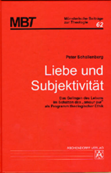 In der christlichen Theologie wird Gott als Gestalt und Quelle reiner Liebe gedacht. Der Mensch wird zum Ansprechpartner dieses liebenden Gottes und zur Antwort ebensolcher reinen Liebe aufgerufen. Der letzte Zielpunkt theologischer Ethik ist folglich, dass Gott den Menschen liebt und zur Freiheit antwortender Liebe befähigt. Damit geht es um eine möglichst lautere und wahrhaftige Liebe. Eine augustinische, mit dem französischen Erzbischof Fénelon im 17. Jahrhundert zum Scheitelpunkt kommende christliche Tradition nennt dies "amour pur", reine, ohne Eigeninteresse des Subjekts behaftete Liebe. Wie solche reine Liebe zu Gott in neuzeitlicher Subjektivität denkbar ist als spezifische Motivation zu gutem und geglücktem Leben ist Thema der Arbeit.