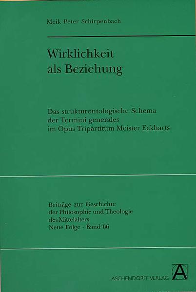 An den Beginn seines nur fragmentarisch überlieferten Hauptwerkes, des Opus tripartitum, stellt Eckhart als hermeneutischen Schlüssel ein System von Grundbegriffen, die termini generales. Die vorliegende Darstellung untersucht Funktion und Stellung dieses Begriffsystems und erarbeitet damit einen Zugang hinsichtlich der inhaltlichen Grundstruktur und des Zusammenhangs der verschiedenen Theoriefragmente des Gesamtwerkes. Das eckhartsche Denken zeigt sich als im Wesentlichen relational bestimmt: Die Wirklichkeit ist zuallererst als ein Beziehungsgefüge und ein fortwährend zielgerichteter Prozess aufzufassen. Strukturen stehen hinsichtlich der Genese und der Erkennbarkeit der Wirklichkeit vor den konkreten Inhalten. Hierin zeigt sich ein wesentliches, ja formgebendes Element eckhartschen Denkens: Die Wirklichkeit selbst weist die Struktur auf, die im Prozess des Denkens mitvollzogen wird. Die Arbeit liefert einen Beitrag zu den anhaltenden Debatten hinsichtlich der Einordnung des metaphysischen Ansatzes Eckharts, indem sie ausweist, dass die Problematik nicht in einer Alternative zwischen verschiedenen Ansätzen einer Metaphysik gründet, sondern noch davor, in einer zugrundeliegenden Strukturontologie ihren Ursprung hat. Sie zeigt eine Gesamtperspektive auf, die Eckhart seinem Werk selbst zugrundegelegt und trotz der langen Entwicklungsgeschichte des Opus tripartitum in ihrer Systematik beibehalten hat.