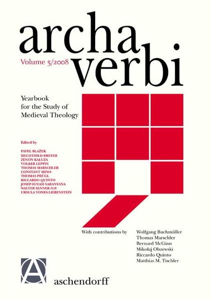 Das Jahrbuch der Internationalen Gesellschaft für Theologische Mediävistik 'Archa Verbi' bietet einen Publikationsort für Artikel aus allen Teilbereichen der Theologischen Mediävistik, also nicht allein der theologischen Systematik, sondern ebenso der Kanonistik, der Liturgiewissenschaft, der Spiritualitäts- und Frömmigkeitsgeschichte, der Kirchen-, wie der Kunstgeschichte und weiterer Disziplinen und ist bewußt interdisziplinär ausgerichtet. Veröffentlicht werden Artikel in Deutsch, Englisch, Französisch, Italienisch und Spanisch. Auch kürzere Texteditionen, Handschriftenrepertorien und andere Quellenuntersuchungen werden publiziert. Aufgrund der Verfaßtheit der mittelalterlichen Gesellschaften sind Fragen der Theologiegeschichte zentral für jedes Bemühen um ein vertieftes Verständnis dieser Epoche und ihres Selbst-, Welt- und Gottesverständnisses. Ein breit angelegter und chronologisch geordneter Rezensionsteil stellt wichtige Veröffentlichungen vor, die für die Forschung im Bereich der theologischen Mediävistik von Bedeutung ist.