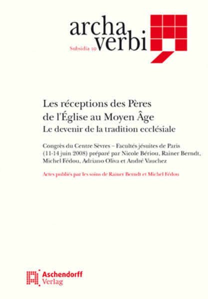 Das vorliegende Werk geht zurück auf einen Kongreß von Mediävisten, der 2008 im Centre Sèvres-Facultés jésuites de Paris stattgefunden hat. Der Band umfaßt die meisten Vorträge, die auf der Tagung gehalten wurden. Er intendiert, die in verschiedene Sektionen gegliederten Beiträge hinsichtlich der kirchlichen Lehre und der gelebten sowie gedachten Spiritualität zusammenzuführen. Dieses Werk formuliert den Kommunikationsprozeß, der den geschichtlichen Vorgang der Kirchenväterrezeptionen belebt. Autoren und Herausgeber wollen aufzeigen, wie dieser Kommunikationsprozeß die Tradition konstruiert, unterhält und je neu erfindet, auf die sich die Kirche als ein grundlegendes Element ihrer Identität bezieht.