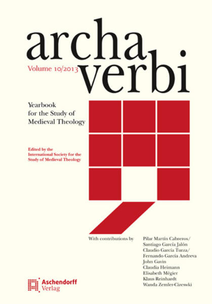 Das Jahrbuch der Internationalen Gesellschaft für Theologische Mediävistik 'Archa Verbi' bietet einen Publikationsort für Artikel aus allen Teilbereichen der Theologischen Mediävistik, also nicht allein der theologischen Systematik, sondern ebenso der Kanonistik, der Liturgiewissenschaft, der Spiritualitäts- und Frömmigkeitsgeschichte, der Kirchen-, wie der Kunstgeschichte und weiterer Disziplinen und ist bewußt interdisziplinär ausgerichtet. Veröffentlicht werden Artikel in Deutsch, Englisch, Französisch, Italienisch und Spanisch. Auch kürzere Texteditionen, Handschriftenrepertorien und andere Quellenuntersuchungen werden publiziert. Aufgrund der Verfaßtheit der mittelalterlichen Gesellschaften sind Fragen der Theologiegeschichte zentral für jedes Bemühen um ein vertieftes Verständnis dieser Epoche und ihres Selbst-, Welt- und Gottesverständnisses. Ein breit angelegter und chronologisch geordneter Rezensionsteil stellt wichtige Veröffentlichungen vor, die für die Forschung im Bereich der theologischen Mediävistik von Bedeutung ist. The yearbook Archa Verbi as well as the book series Archa Verbi. Subsidia are published by the International Society for the Study of Medieval Theology (IGTM). Languages of publications are English, French, German, Italian and Spanish. Archa Verbi accepts articles and text editions which fall within the scope of the Society’s objectives and thematic purpose. The Archa Verbi. Subsidia book series publishes monographs and conference proceedings originating from the wider area of the study of medieval theology. Manuscripts submitted to Archa Verbi undergo a double-blind peer review. Two senior scholars selected by the „scriptores“ evaluate the quality of the research and make recommendations concerning the study’s suitability for publication. On the basis of the peer reviews the „scriptores“, together with the „coetus editionis“, render a decision concerning the publication of the manuscript. Authors will be notified of the decision and-where applicable-of the evaluator’s recommendations and criticisms. If a manuscript is rejected, we strongly encourage resubmission of the article after careful revision, since each resubmission will be examined independent of the original review process. The review section of the yearbook discusses new books from the field of medieval theology and from those associated fields of study relevant to medieval theology. These associated disciplines are, in particular, Church History, History of Exegesis, History of Theology, History of Philosophy, History of Canon Law, and Art History, that are considered relevant insofar as they advance the study and knowledge of medieval theology. With contributions by Pilar Martin Cabereros, Santiago Garcia Jalon, Claudio Garcia Turza, Fernando Garcia Andreva, John Gavin, Claudia Heimann, Elisabeth Megier, Klaus Reinhardt, Wanda Zemler-Cizeswki.