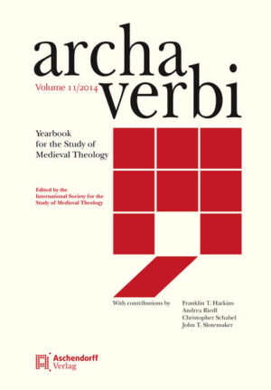 The yearbook Archa Verbi as well as the book series Archa Verbi. Subsidia are published by the International Society for the Study of Medieval Theology (IGTM). Languages of publications are English, French, German, Italian and Spanish. Archa Verbi accepts articles and text editions which fall within the scope of the Society’s objectives and thematic purpose. The Archa Verbi. Subsidia book series publishes monographs and conference proceedings originating from the wider area of the study of medieval theology. Manuscripts submitted to Archa Verbi undergo a double-blind peer review. Two senior scholars selected by the „scriptores“ evaluate the quality of the research and make recommendations concerning the study’s suitability for publication. On the basis of the peer reviews the „scriptores“, together with the „coetus editionis“, render a decision concerning the publication of the manuscript. Authors will be notified of the decision and-where applicable-of the evaluator’s recommendations and criticisms. If a manuscript is rejected, we strongly encourage resubmission of the article after careful revision, since each resubmission will be examined independent of the original review process. The review section of the yearbook discusses new books from the field of medieval theology and from those associated fields of study relevant to medieval theology. These associated disciplines are, in particular, Church History, History of Exegesis, History of Theology, History of Philosophy, History of Canon Law, and Art History, that are considered relevant insofar as they advance the study and knowledge of medieval theology.