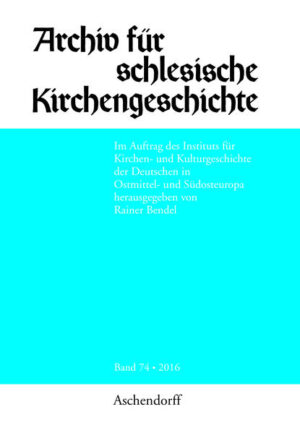 Archiv für schlesische Kirchengeschichte