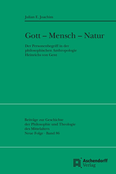 Gegenstand dieser Arbeit ist der anthropologische Personenbegriff Heinrichs von Gent (vor 1240-1293). Die zentrale These lautet, Heinrich entwickele zwar keine geschlossene Theorie der menschlichen Person, verbinde aber ganz verschiedene philosophische Kontroversen seiner Zeit inhaltlich durch eine bestimmte Perspektive auf den Menschen in seinem Verhältnis zu Gott auf der einen Seite und der Natur auf der anderen Seite miteinander. Vor diesem Hintergrund widmet sich der Autor Heinrichs Beitrag zu den Fragen nach dem Prinzip der Individuation, der Ewigkeit der Welt sowie dem Verhältnis von Verstand und Wille. Im Zentrum der Darstellung steht hierbei jeweils, wie Heinrich zu seiner Positionierung unter Rückgriff auf verschiedene Autoritäten ein Konzept entwickelt, hinter dem eine scharfe Grenzziehung zwischen den Bereichen Gott, Mensch und Natur steht. Die Bestimmung dessen, wie der Mensch einerseits aus reinen Naturkategorien herausgehoben wird, wie zugleich aber vermieden werden muss, den Menschen selbst zu Gott werden zu lassen oder Gott in denselben Strukturen wie die von ihm geschaffene Natur zu verstehen, verknüpft Heinrich von Gent immer wieder mit dem Begriff Person. Sich als Person gegenüber Naturkausalitäten frei verhalten zu können, begründet für Heinrich die Würde einer Person. Die philosophiehistorisch angelegte Studie zeigt durch die direkte Auslegung der Quellentexte auf, wie Heinrich von Gent eine solche Position entwickelt: Einerseits durch Rückgriff auf verschiedene Traditionen und andererseits in Auseinandersetzung mit anderen Denkern seiner Zeit, allen voran Thomas von Aquin.