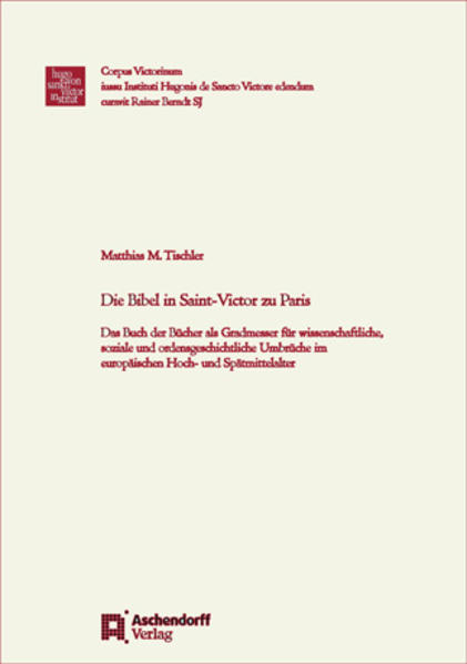 This monograph presents in a first part the growing, the materiality and mediality, the content, the illumination and the intellectual profile of the full corpus of the 104 preserved biblical manuscripts of the Parisian abbey Saint-Victor from a strictly historical standpoint. In a second part each of these manuscripts is described, analyzed and evaluated in detail. With these two steps an important religious institution of the Latin-European High and Late Middle Ages has been characterized for the first time from the standpoint of its complete biblical legacy as a place of scientific, social and religious upheavals in comparison with other religious centres. This publication once again underlines the intellectual fortune and the spirituel depth of this regular canons’ community in medieval Paris on the one hand and its Europe-wide radiation and networking on the other hand, and will thus stimulate our further research agenda in this area.