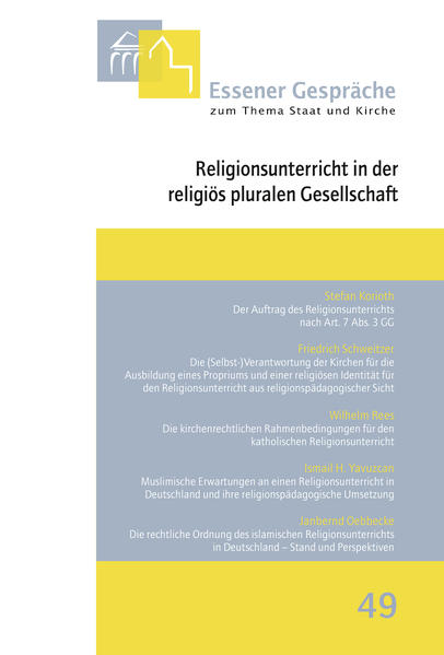 Zum dritten Mal in der Geschichte der Essener Gespräche befasste sich das 49. Essener Gespräch unter der Überschrift „Religionsunterricht in der religiös pluralen Gesellschaft“ mit dem Themenfeld des schulischen Religionsunterrichts. Angesichts veränderter Rahmenbedingungen und neuer Herausforderungen, wie zum Beispiel dem deutlichen Rückgang von Schülerinnen und Schülern mit christlichem Bekenntnis sowiebei einem gleichzeitig gestiegenen Anteil muslimischer Schülerinnen und Schüler, ging es bei dem 49. Essener Gespräch ganz generell um die Frage, wie der Religionsunterricht auch unter veränderten gesellschaftlichen Vorzeichen zukunftsfähig gehalten werden kann. Nach einem verfassungsrechtlichen Einführungsvortrag wurde das Thema sowohl aus religionspädagogischer als auch aus kirchenrechtlicher Sicht betrachtet. Im Rahmen der Diskussion wurde neben dem Verhältnis zwischen dem Staat und den Religionsgemeinschaften, die den Religionsunterricht verantworten, insbesondere auch die Möglichkeit von religiösen Kooperationen bei der Erteilung von Religionsunterricht erörtert. Der letzte Teil der Tagung stand dann ganz im Zeichen des islamischen Religionsunterrichts. Die Vorträge befassten sich in diesem Zusammenhang mit den religionspädagogischen und verfassungsrechtlichen Fragestellungen. Einer der Schwerpunkte der diesbezüglichen Diskussion war die Frage nach der personellen und organisatorischen Struktur muslimischer Gemeinschaften bei der Erteilung von islamischen Religionsunterricht. Kritisch wurde hierbei insbesondere-politisch hochaktuell-die enge Verbindung von Ditib mit der türkischen Religionsbehörde bewertet.