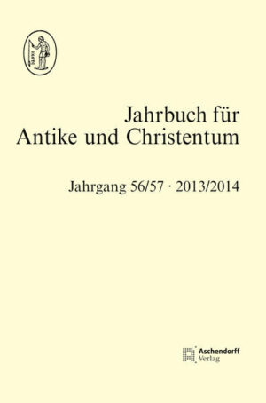 Aus dem Inhalt: Dietmar Najock Harfe und Harfenspiel bei den Römern (mit Taf. 1/2) Dieter Zeller † Mysterium revelatum pronuntiandum. Zum Verhältnis von apokalyptischem und kultischem Mysterienbegriff Davide Dainese La femminilità del Padre. Note a margine di Quis dives salvetur Sylvain Destephen Antinoos au crible de la patristique Christian Hornung Kirchenrecht als Konstruktion von Wirklichkeit. Überlegungen zum Ort des Rechts in der Alten Kirche Raphael Schwitter Briefe, Bildung und Identitäten im merowingischen Gallien. Zum Briefcorpus des Desiderius von Cahors Athanassios Semoglou Le phénix de Saint-Georges (la Rotonde) à Thessalonique et l’Apocalypse grecque de Baruch. L’examen critique d’une source possible du décor mosaïque (avec pl. 3) Luigi Pedroni Una corniola con il sacrificio di Isacco (con tav. 4) Peter Grossmann Zu den Unterkunftsbauten der Mönche in den Kellia (mit 16 Abb. im Text und Taf. 5) Martin Allemann / Sebastian Ristow Brotstempel des ersten Jahrtausends außerhalb von Byzanz (mit 4 Abb. im Text und Taf. 6/8)