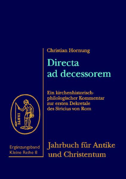 An der Wende vom 4. zum 5. Jahrhundert wird in den Dekretalien der römischen Bischöfe deutlich, dass diese im Westen, aber auch im Osten des Römischen Reiches zunehmend einen primatialen Anspruch erheben. Die älteste überlieferte Dekretale ist die nach ihren Anfangsworten benannte Directa ad decessorem aus dem Jahr 385, die Siricius von Rom an Himerius von Tarragona sandte und darin verschiedene gemeinde- und klerikerdisziplinäre Anfragen beantwortete. Die Untersuchung widmet sich diesem zentralen Text und analysiert ihn erstmals unter kirchenhistorischer und philologischer Perspektive. So werden Form und Stil des Briefes vor dem Hintergrund der Rezeption des Römischen Rechts analysiert, bevor der Kommentar zu den einzelnen Kapiteln des Briefes im Hauptteil der Arbeit folgt und die Bestimmungen in die historische Entwicklung des frühen Kirchenrechts einordnet. Eine abschließende Zusammenfassung stellt den Text in die römische Bischofsgeschichte, um so zu einer Gesamtschau der Bedeutung des Siricius für die Entwicklung des römischen Primats zu gelangen.