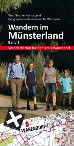 Die neue Wanderkarte im Maßstab 1: 25.000 für den Kreis Warendorf Die klassische Wanderkarte des Münsterlandes, die topographische Karte des Landesvermessungsamtes, wird seit Jahren nicht wieder neu aufgelegt. Auf Grundlage der ständig aktualisierten Daten von „GeoBasis NRW“ und der Wanderwegeverzeichnisse des Westfälischen Heimatbundes erscheint nun im Verlag Aschendorff eine neue Fassung. Die Neuausgabe wird nicht mehr auf viele gefaltete Blätter gedruckt, sondern in einer praktischen Spiralbindung sicher zusammengefasst. Betreut wird das Werk von der Geographischen Kommission für Westfalen und dem Westfälischen Heimatbund, der die Anlage, Pflege und Weiterentwicklung der vielen Wanderwege mit dem weißen „X“ koordiniert. Ein handliches Buch für unterwegs!