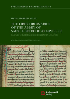 The Abbey of St. Gertrude in Nivelles was an important foundation in Belgium from the seventh century onward. The double chapter of women and men, ruled by a noble abbess, was a powerful ecclesiastical and political force. This manuscript, recently discovered, is essentially the only medieval source for the practices of Nivelles. It details the complex liturgical practices of this double house in the thirteenth century. The presence of women and men in the same institution and participating often in the same liturgical actions, is rare in practice, and rarer still in descriptions of such detail. We are provided with information about processional paths, local topography, the layout of the church of St. Gertrude, the adjacent St. Paul’s and St. Mary’s, and the rest of the precincts of the institution. The manuscript also includes a series of capitular and historical documents which detail the relationships, and the stress, between the Abbess and the Chapter, and illuminate aspects of local and regional history, including such details as the length of the portion of salmon that the Abbess is required to provide on Maundy Thursday. The manuscript is accompanied by a detailed kalendar. The edition presented here provides a careful study of the manuscript and its contents, a detailed introduction to the medieval liturgy of Nivelles, and comprehensive indices.